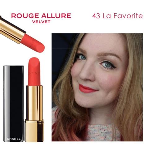 chanel lipstick 43 la favorite|CHANEL Rouge Allure Velvet ~ Luminous Matte Lip Colour .